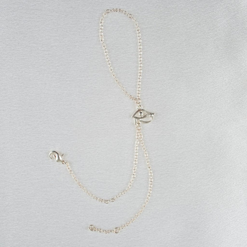 KS Handschmuck Horus-Auge – verstellbar, silberplattiert – Detailansicht 2