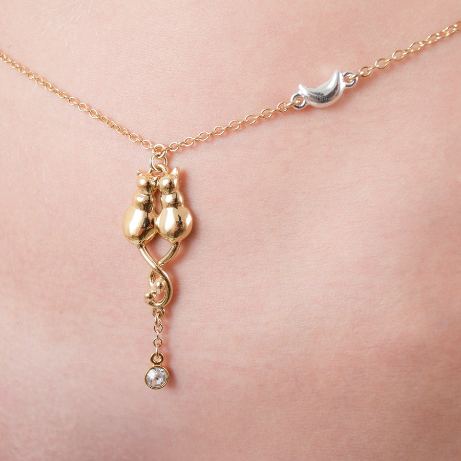 KinkySabine - Taillenkette "Katzen der Liebe" Gold