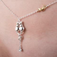 KinkySabine - Taillenkette „Katzen der Liebe“ Silber