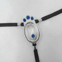 KS - Klitoris-Tropfenjuwel Silber mit Strass