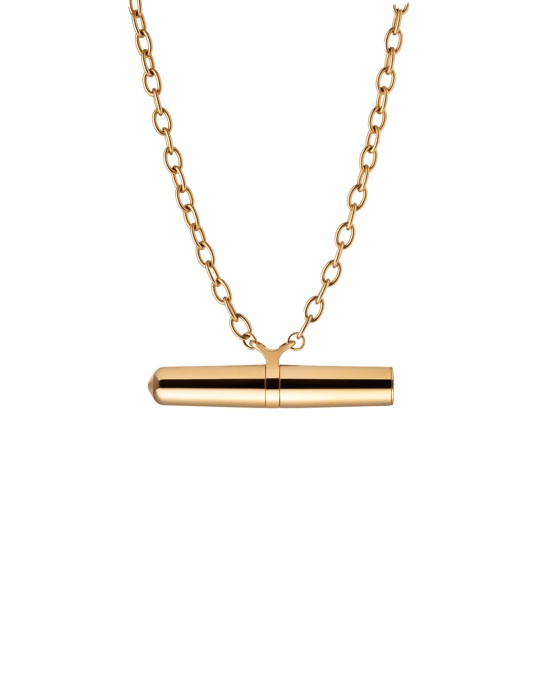 Crave Tease Vibrator-Halskette – 24K Gold, USB-C, Turbo