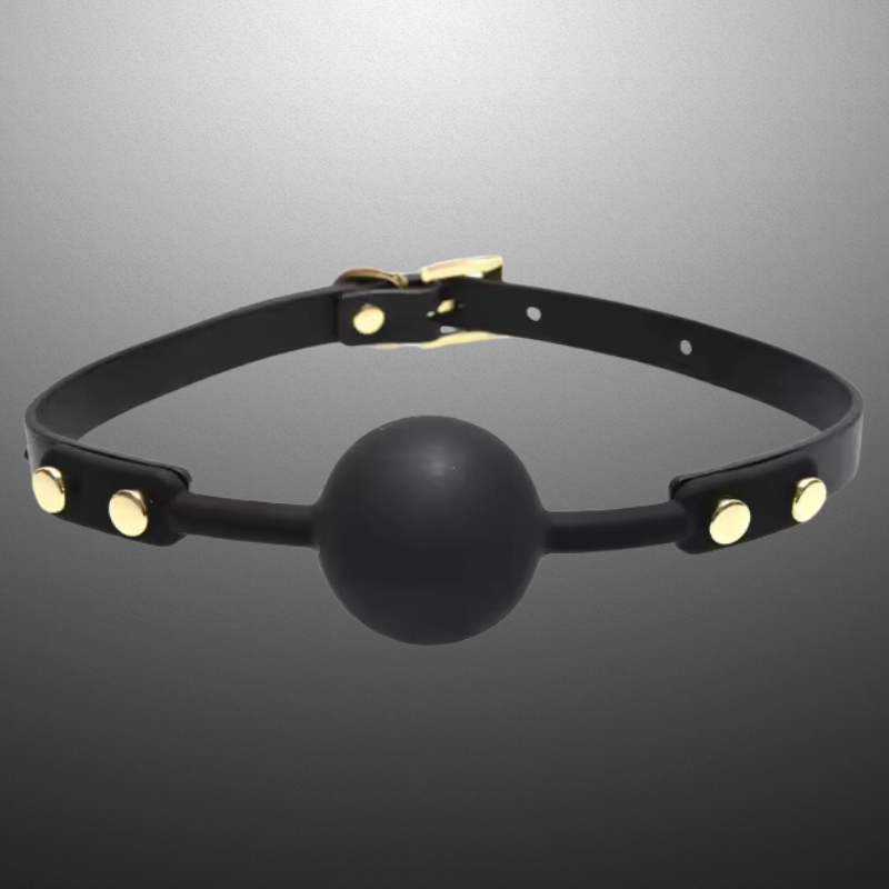 Kinky Diva Ball Gag Schwarz/Gold – Ansicht