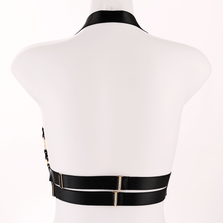 Kinky Diva ISIS I Offener Halter-Harness-BH mit 8 Perlen