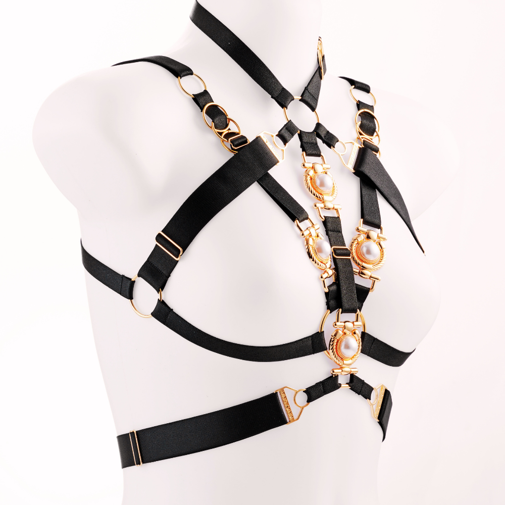 Kinky Diva POMPEIA II Cupless Harness-Cage-BH Cross Over Deluxe