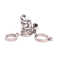 Kiotos Steel Edelstahl-Peniskäfig DeLuxe mit 3 Ringen 6,00 cm