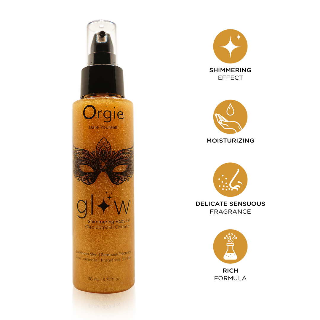 Orgie – Glow - Shimmering Body Oil – Schimmerndes Körperöl, 110 ml – Herstellerbild 3