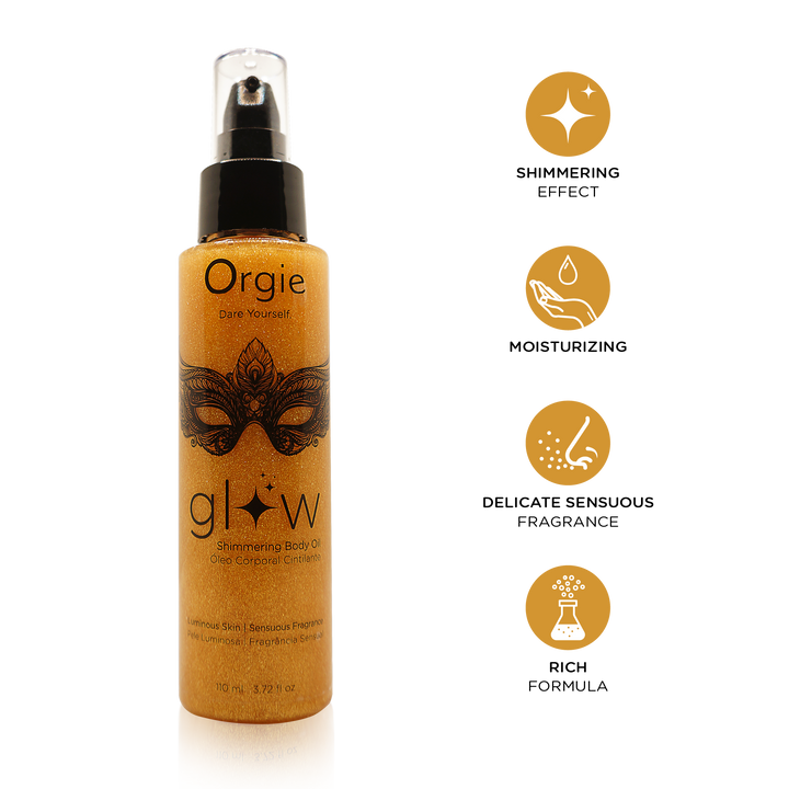 Orgie – Glow - Shimmering Body Oil – Schimmerndes Körperöl, 110 ml – Herstellerbild 3