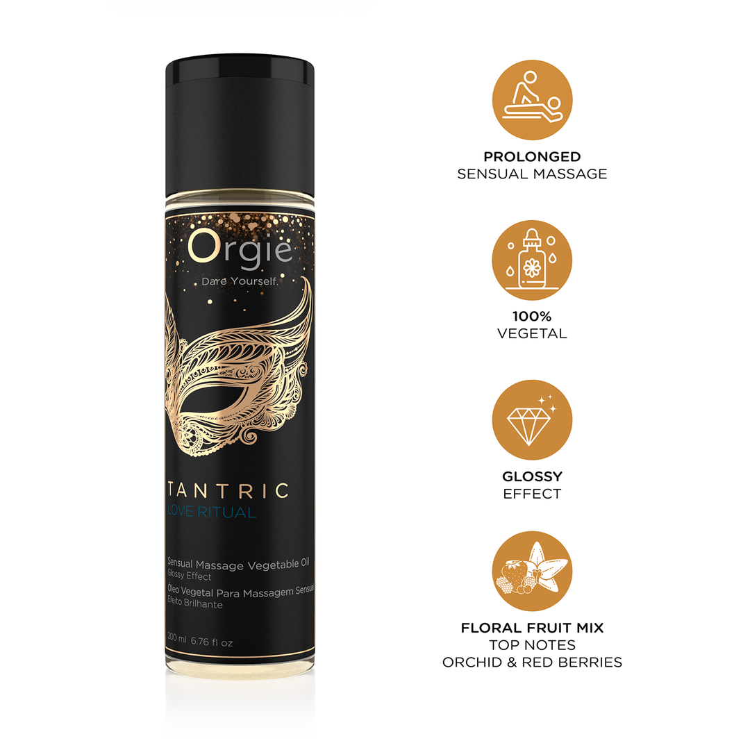 Orgie – Tantric Love Ritual – Sinnliches Massageöl, 200 ml – Herstellerbild 3