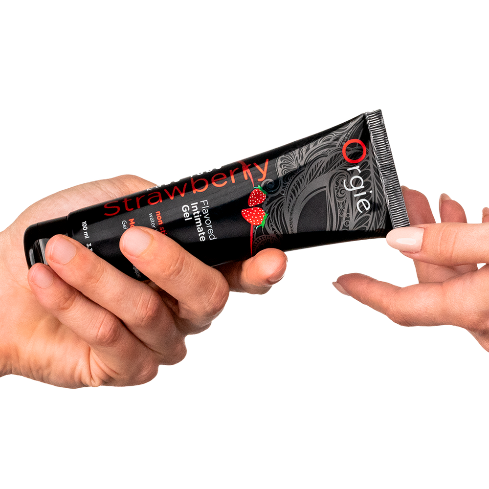 Orgie – Lube Tube Strawberry – Aromatisiertes Gleitgel auf Wasserbasis, 100 ml – Herstellerbild 2