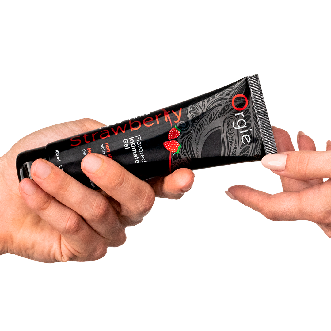 Orgie – Lube Tube Strawberry – Aromatisiertes Gleitgel auf Wasserbasis, 100 ml – Herstellerbild 2