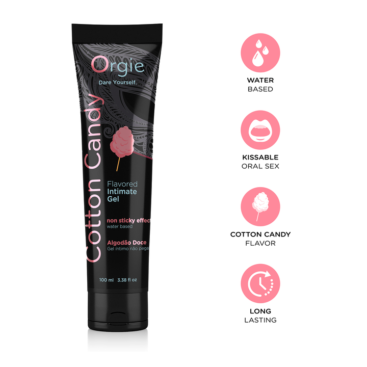 Orgie – Lube Tube Cotton Candy – Aromatisiertes Gleitgel auf Wasserbasis, 100 ml – Herstellerbild 3