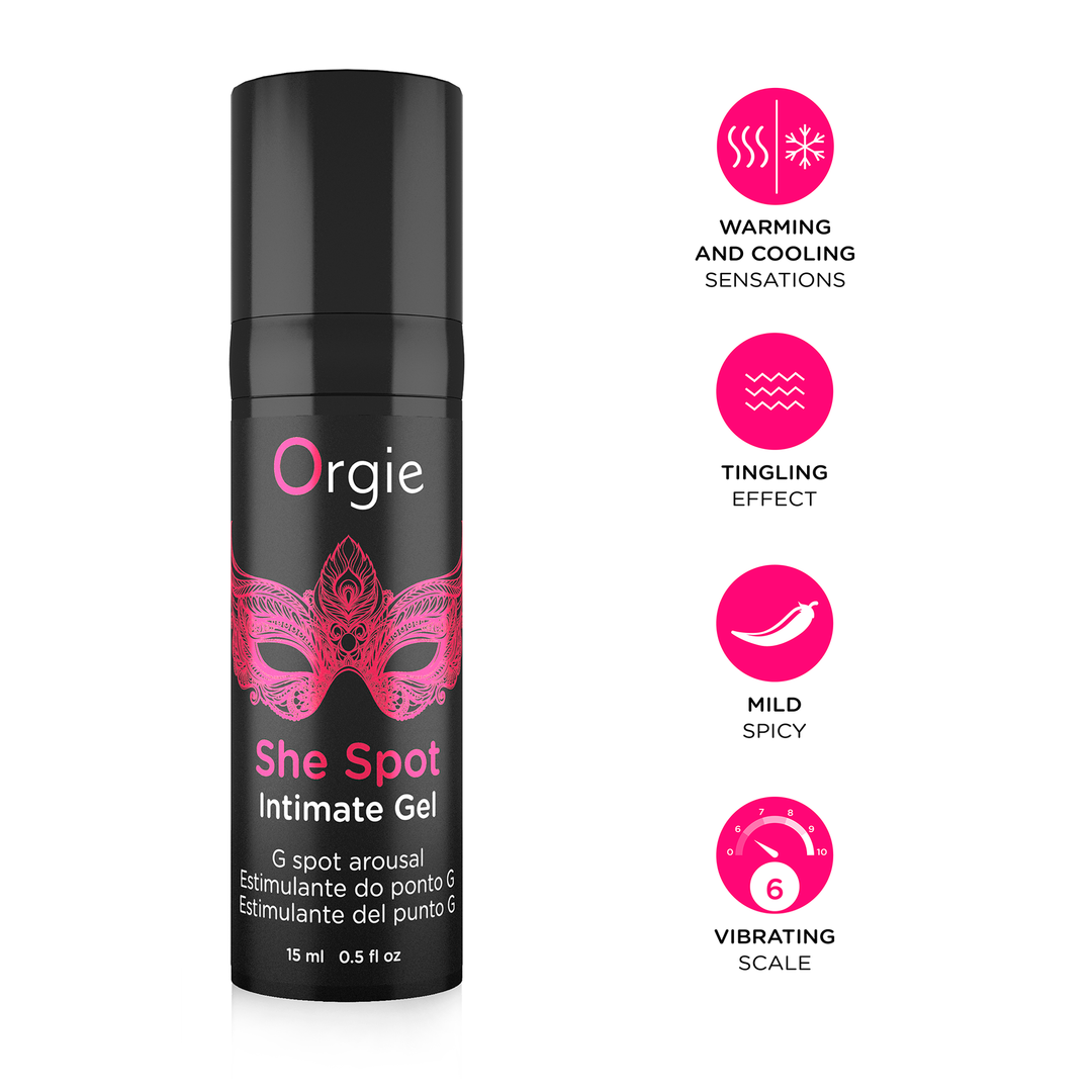 Orgie – She Spot Intimate Gel – Prickelndes Stimulationsgel, 15 ml – Herstellerbild 3