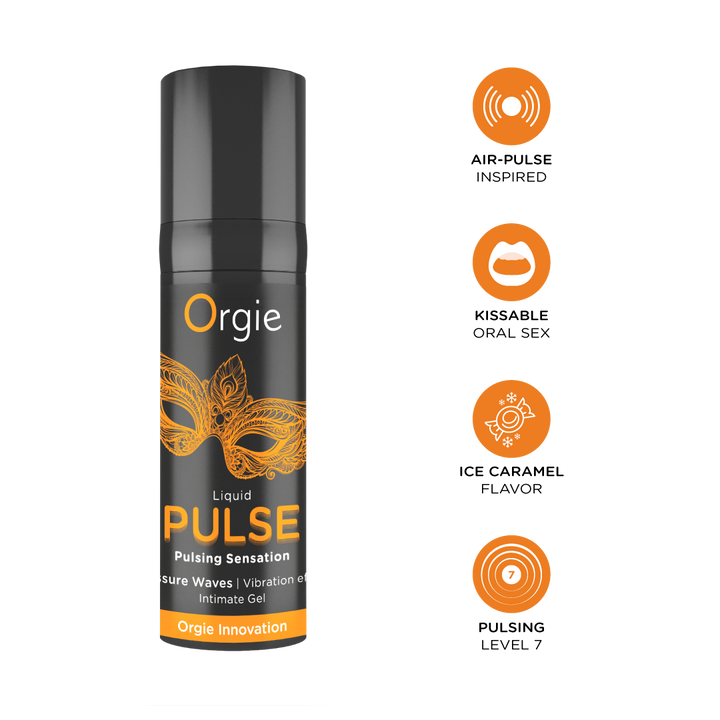 Orgie – Liquid Pulse – Stimulierendes Intimgel Ice Caramel, 15 ml – Herstellerbild 2