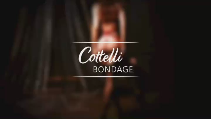 Cottelli Bondage Ouvert Straps-Set Rot/Schwarz mit Soft-Armfesseln