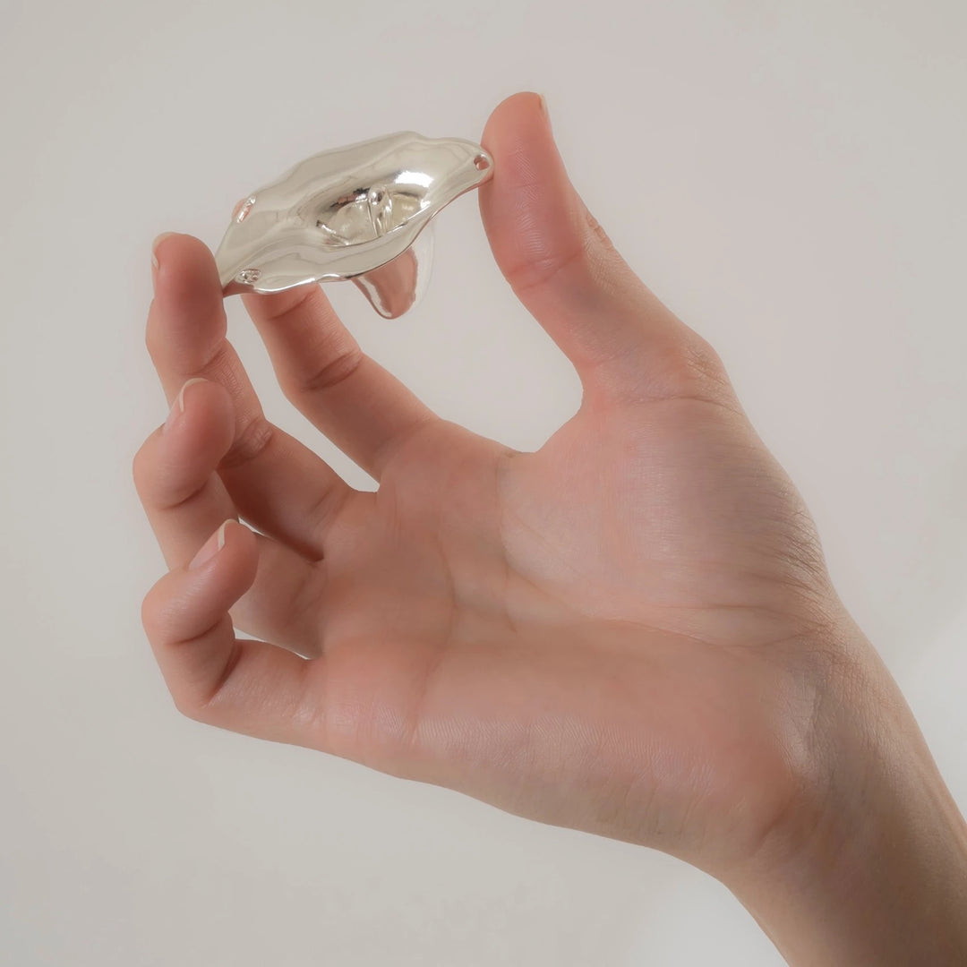 KS - String "Blumenschmuck" für vaginale Stimulation silber