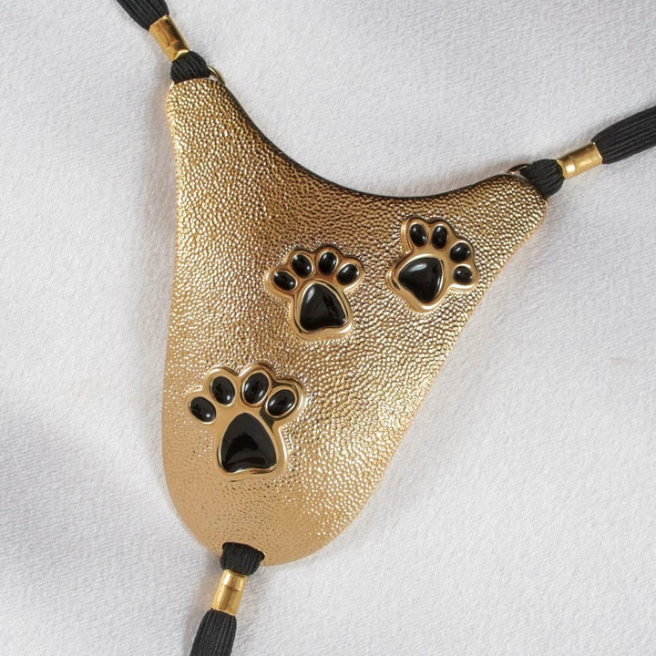 KS Mini-Schamschmuck „Samtpfötchen“ Gold-Schwarz