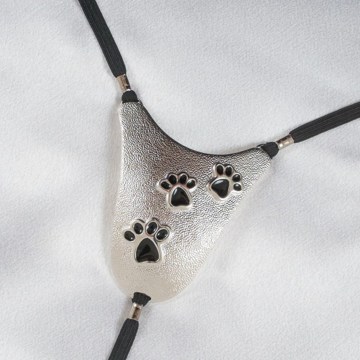 KS Mini-Schamschmuck „Samtpfötchen“ Silber-Schwarz