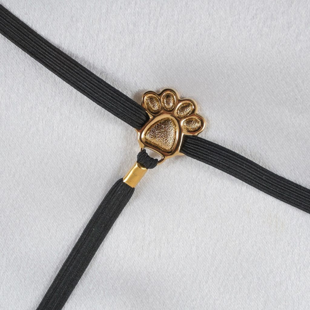 KS Schmuckstring „Katzenmaske“ Gold-Schwarz