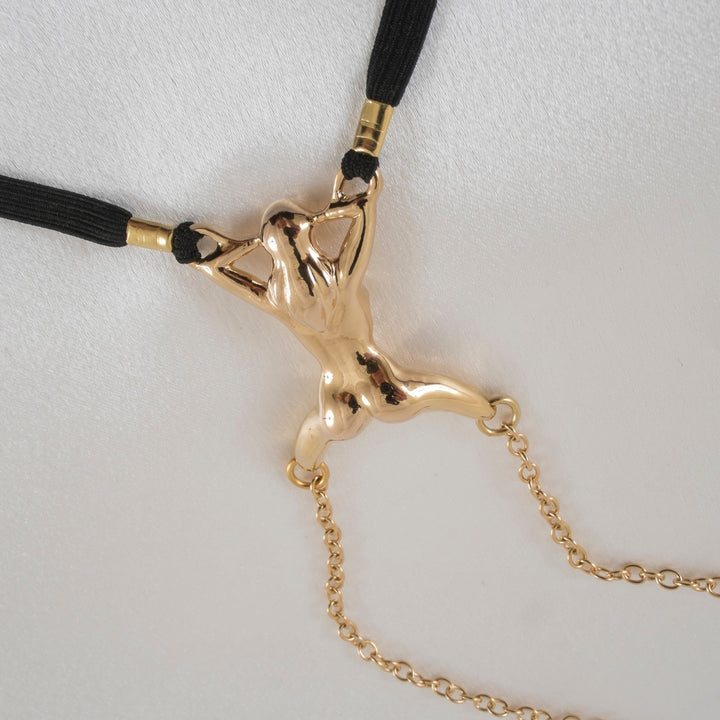 KS Herren String „Fang mich“ – Goldvergoldeter Körperschmuck – Produktansicht