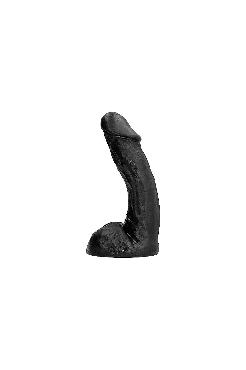 All Black Dildo AB66 27,5 cm - Gebogener G-Punkt Dildo aus flexiblem PVC für intensive Stimulation