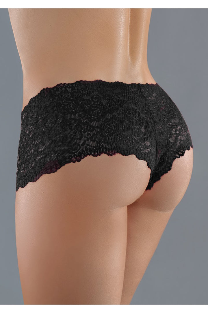 Allure - Adore "Candy Apple" Panty (schrittoffen) - schwarz