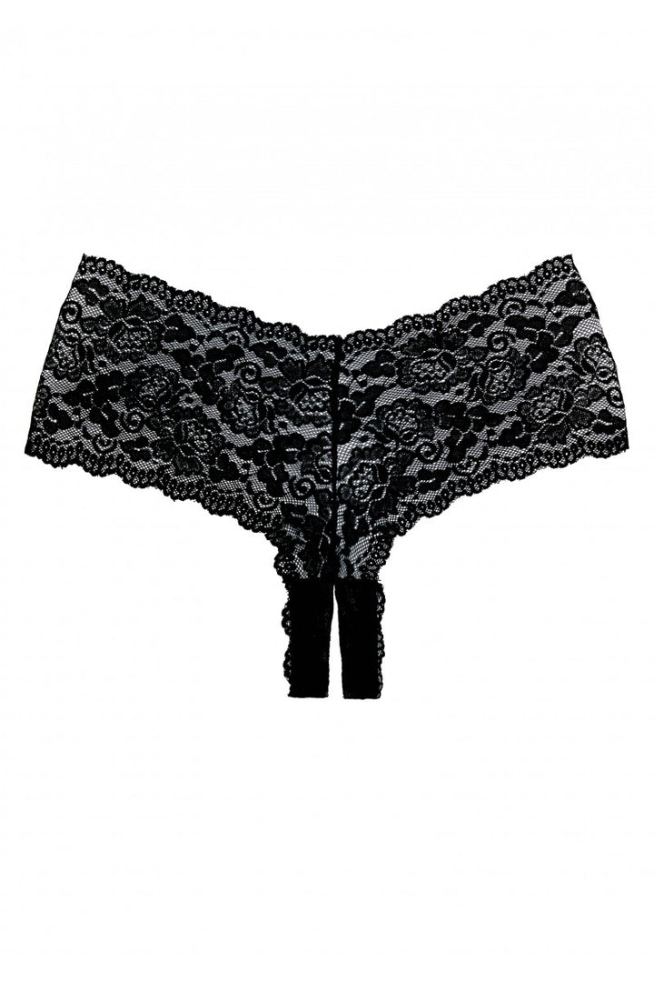 Allure - Adore "Candy Apple" Panty (schrittoffen) - schwarz