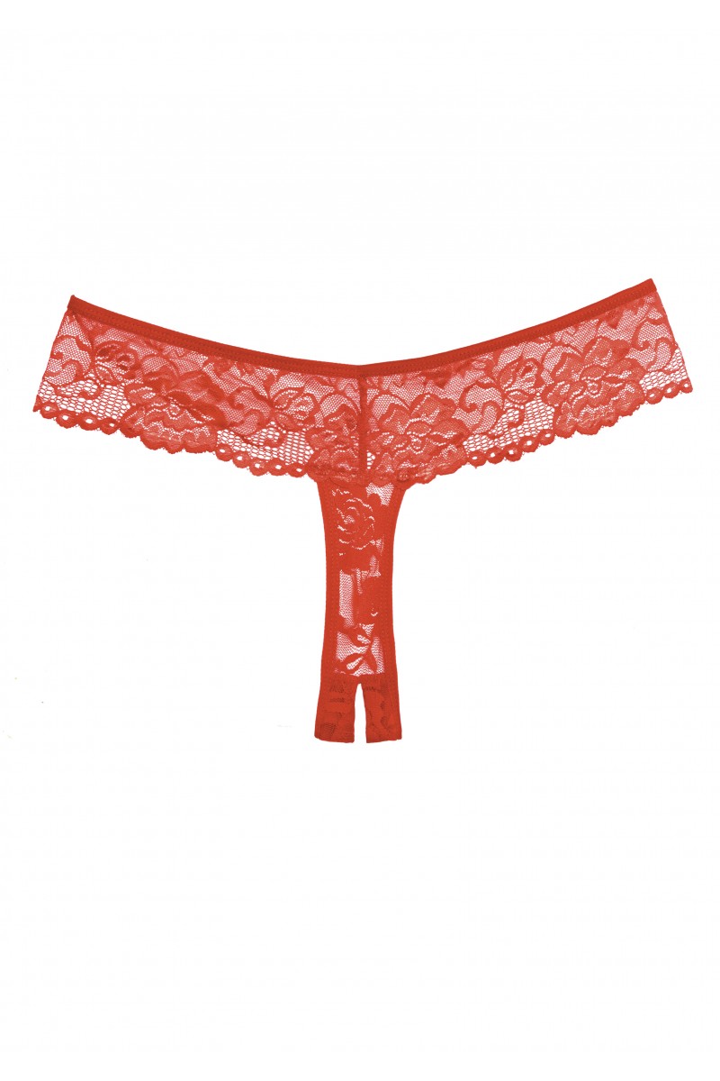 Allure - Adore "Chiqui Love" Panty (schrittoffen) - rot