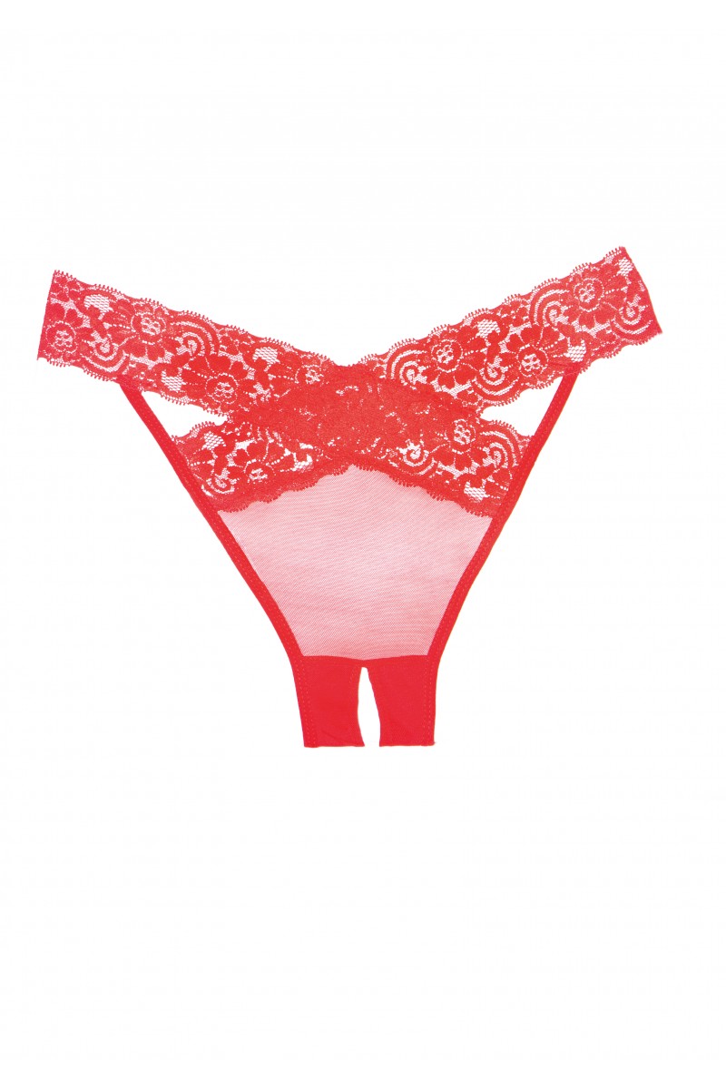 Allure - Adore "Desire" Panty (schrittoffen) - rot