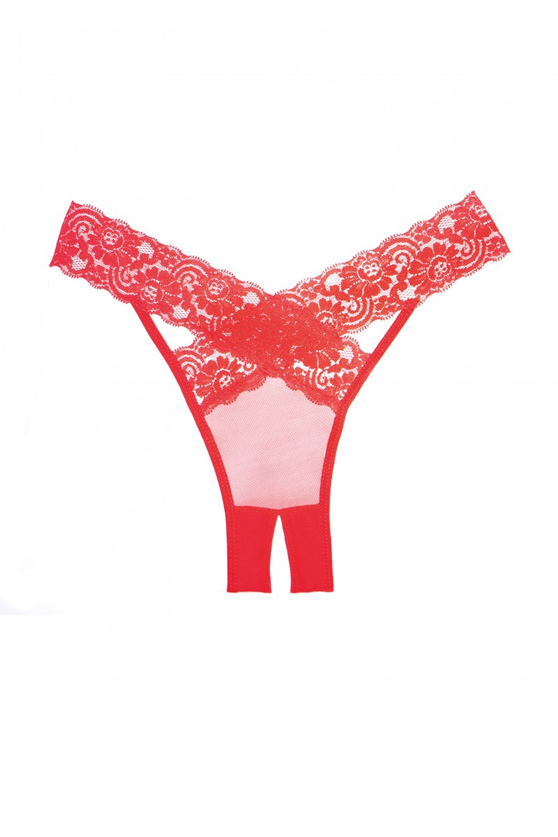 Allure - Adore "Desire" Panty (schrittoffen) - rot