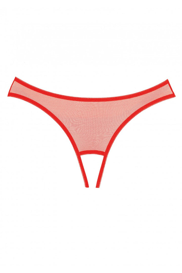 Allure - Adore "Exposé" Panty (schrittoffen) - rot