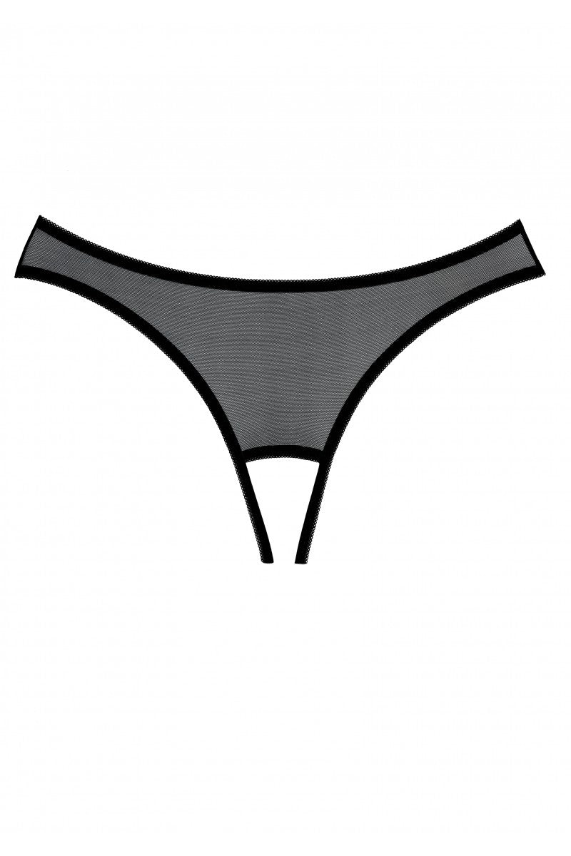 Allure - Adore "Exposé" Panty (schrittoffen) - schwarz