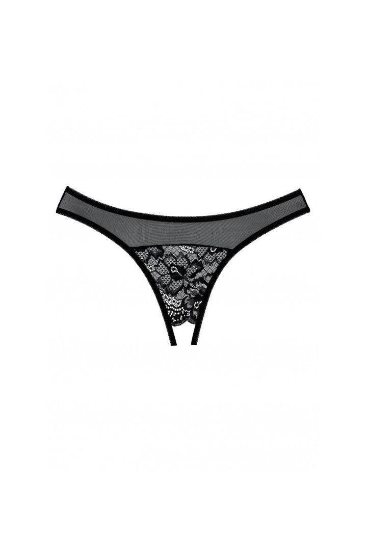 Allure - Adore "Just A Rumor" Panty (schrittoffen) - schwarz