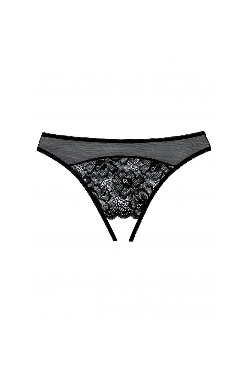 Allure - Adore "Just A Rumor" Panty (schrittoffen) - schwarz
