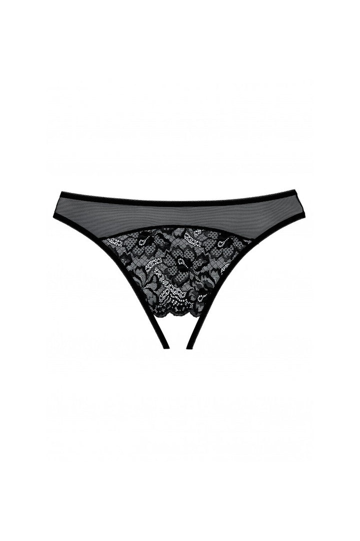 Allure - Adore "Just A Rumor" Panty (schrittoffen) - schwarz