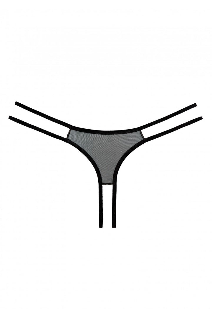 Allure - Adore "Sweet Honey" Panty (schrittoffen) - schwarz