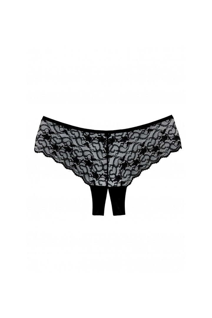 Allure - Adore "Sweetheart" Panty (schrittoffen) - schwarz