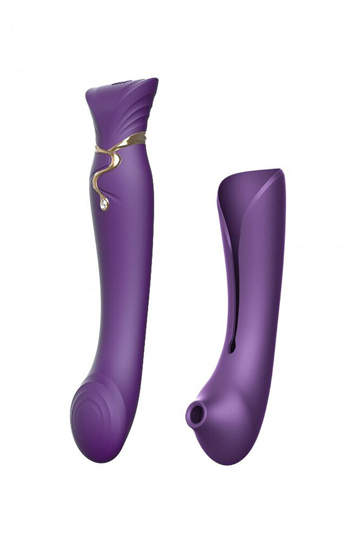 Zalo - Queen Set G Punkt & Pulsationsvibrator lila